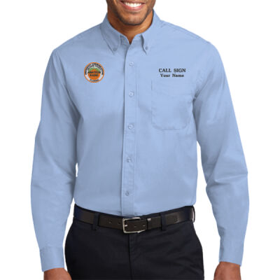 OCARES Logo - Long Sleeve Button Down Shirt with Pocket Thumbnail